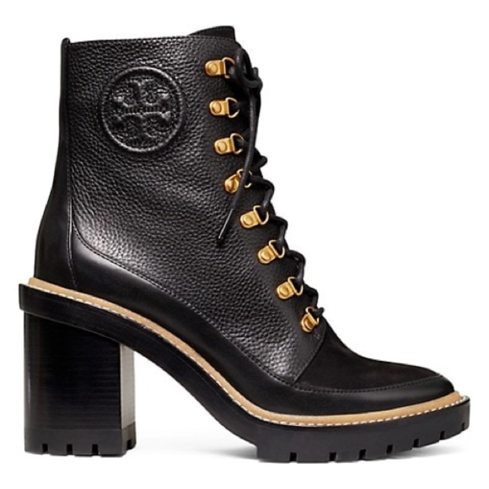 Tory burch Miller Lug-Sole Leather Hiking Boots